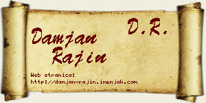 Damjan Rajin vizit kartica